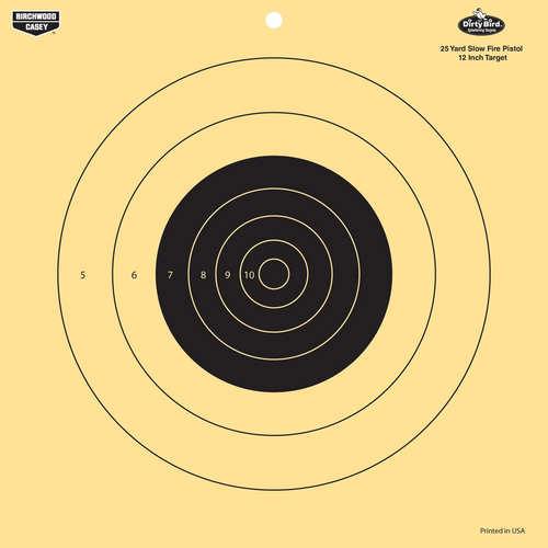 Dirty Bird 12 Inch 25 Yard Pistol Reactive Target - 12 Targets