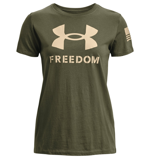 Women's UA Freedom Logo T-Shirt-1370815-391-LG-1370815015XS