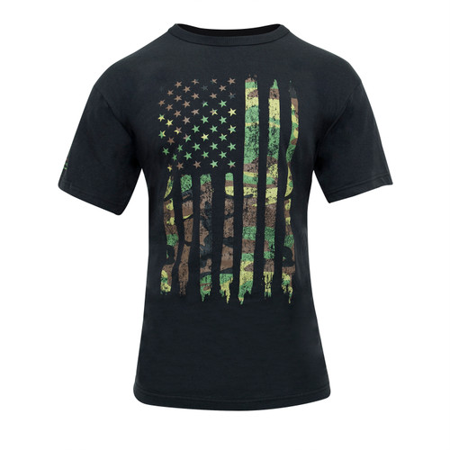 Rothco Distressed US Flag Athletic Fit T-Shirt-New-
