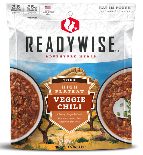 ReadyWise Outdoor Food Kit, ReadyWise Rw05-011 6 Ct High Plateau Veggie Chili