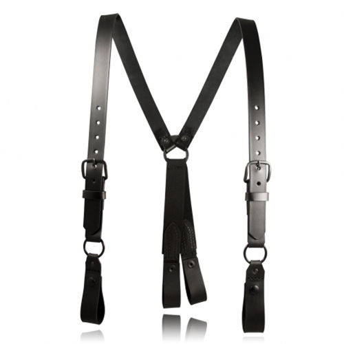 Police Leather Suspenders