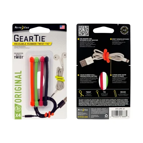 Gear Tie Reusable Rubber Twist Tie