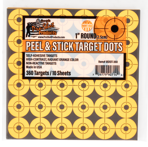 Pro-shot Peel & Stick, Proshot 1rdot-360         1" Org Peel Trg Dots