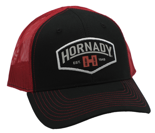 Hornady Established, Horn 99214       Hornady Black/red Est  Mesh Cap