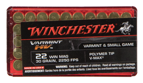 Winchester Ammo Varmint Hv, Win S22m2pt   22 Win Mag   Vmax     50/20