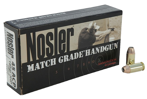 Nosler Match Grade, Nos 51271 Match Hg 45acp  185 Jhp            50/10