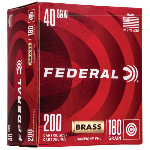 Fed Champ 40s&w 180gr Fmj 200/1000