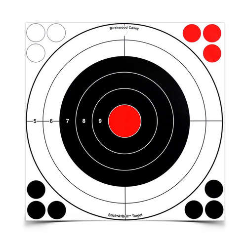 Stick-a-bull 12 Inch Adhesive Bull's-eye, 5 Targets - 60 Pasters