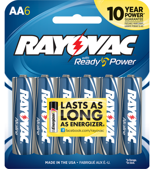 Ray 815-6f    Alk Aa  Card Battery 6pk