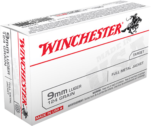 Winchester Ammo Usa, Win Usa9mm    9mm       124 Fmj     50/10