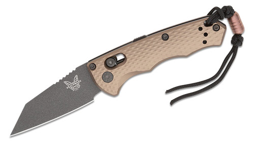 Benchmade 2900BK-1 AUTO Immunity Folding Knife CPM-M4 Cobalt Black Wharncliffe Blade, Flat Dark Earth