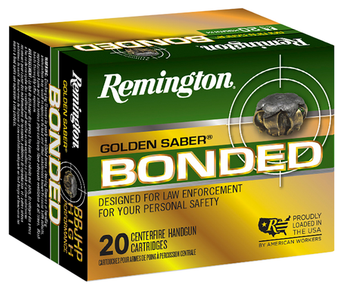 Remington Ammunition Golden Saber Bonded, Rem R21368 10m Bjhpb Gldn Sbr Bnd       180g 20/25