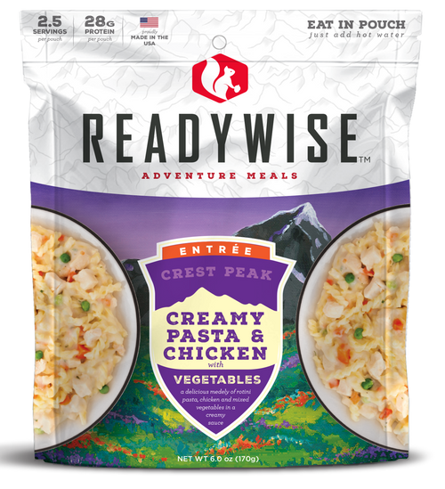 ReadyWise Outdoor Food Kit, ReadyWise Rw05-006 6 Ct Crest Peak Creamy Pasta & Chk