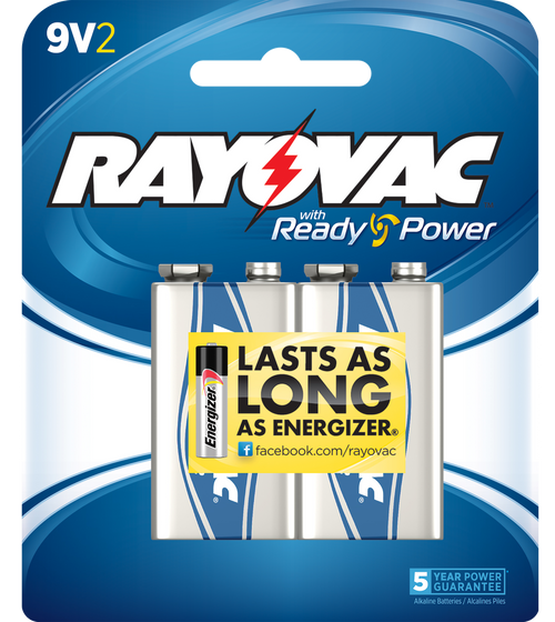 Ray A1604-2j  Alk 9v  Card Battery 2pk