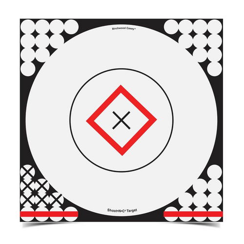 Shoot-n-c 17.25 Inch Open-sight Target, 5 Targets - 200 Pasters