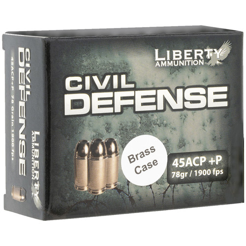 Liberty Ammunition Civil Defense, Liberty La-cd-45-013-bc 45a  78gr Brass Case 20/50
