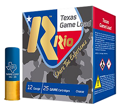 Rio Ammunition Texas Game Load, Rio Tghv368tx  Txgame Hv  12 2.75 8sht  11/4 25/10