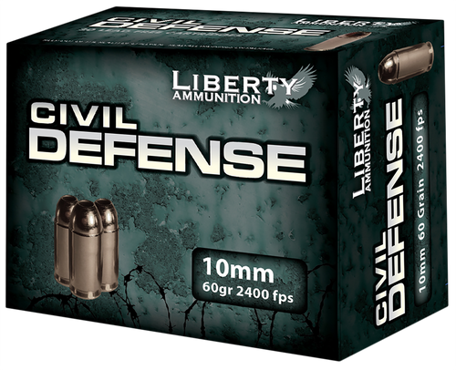 Liberty Ammunition Civil Defense, Liberty La-cd-10-032   10mm 60gr 20/10