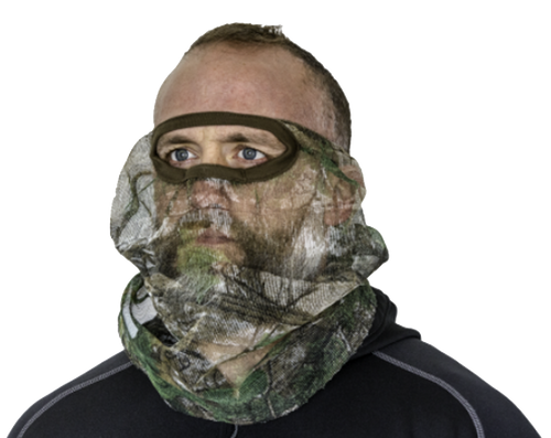 Hunters Specialties 3/4 Net Facemask, Hs 100121 3/4 Facemask Realtree Edge