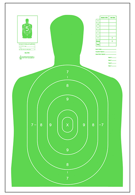 Action Target Inc B-27e, Action B27elgr100 Hivis Flrscntgrn B27etrgt 100 Pack