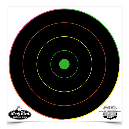 Dirty Bird 8 Inch Multi-color Bull's-eye Target, 20 Targets