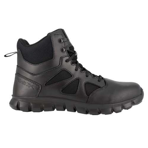 Reebok Men's  Black Sublite Cushion Tactical 6" Tactical Boot w/Side Zip