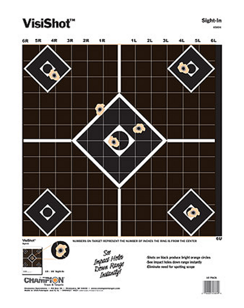 Champion Targets 45804 Visishot Sight-in Targets (10 Pack)-45804-45804-45804