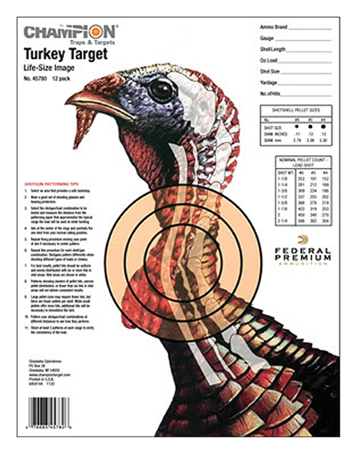 Champion Targets 45780 Animal 14 X 18 Targets, Turkey Lifesize, 12 Pack-45780-45780-45780