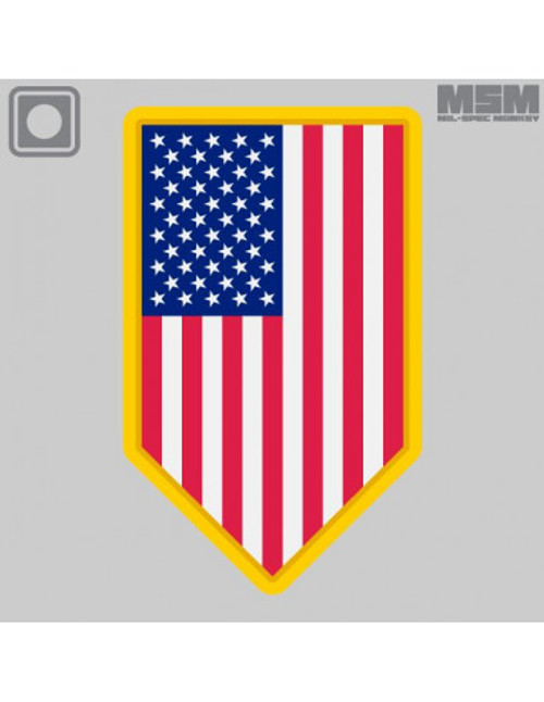 MSM US FLAG VERT SHIELD PVC PATCH