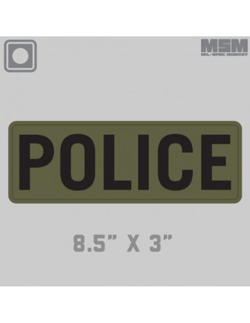 MSM POLICE PATCH 8.5"x 3"- PVC PATCH