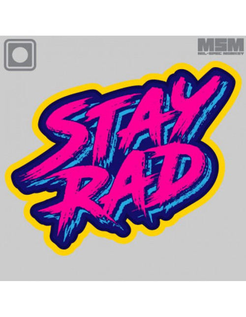 STAY RAD TEXT PVC PATCH