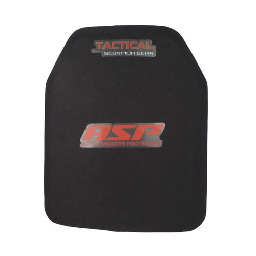 Tactical Scorpion ASP Active Shooter Protection Body Armor Plates - Level RF2 Special Threats ASP PE Body Armor 11x14 Plate