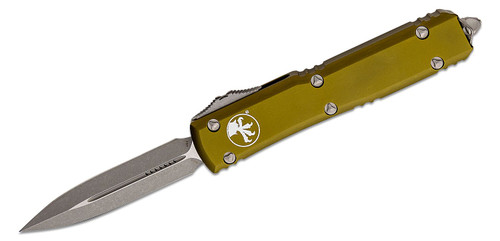 Microtech 122-10APOD Ultratech AUTO OTF Knife 3.46" Apocalyptic Double Edge Dagger Blade, OD Green Aluminum Handles