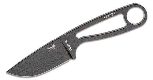 ESEE Knives Neck Knife Fixed 2.875" 1095 Carbon Blade, Black Powder Coat, Black Sheath, Complete Survival Kit
