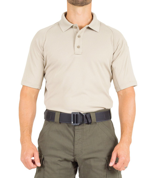 MEN'S PERFORMANCE SHORT SLEEVE POLO - Silver Tan