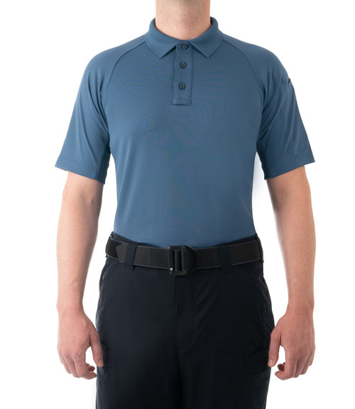 MEN'S PERFORMANCE SHORT SLEEVE POLO - Medium Blue