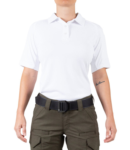 WOMEN'S PERFORMANCE SHORT SLEEVE POLO - White