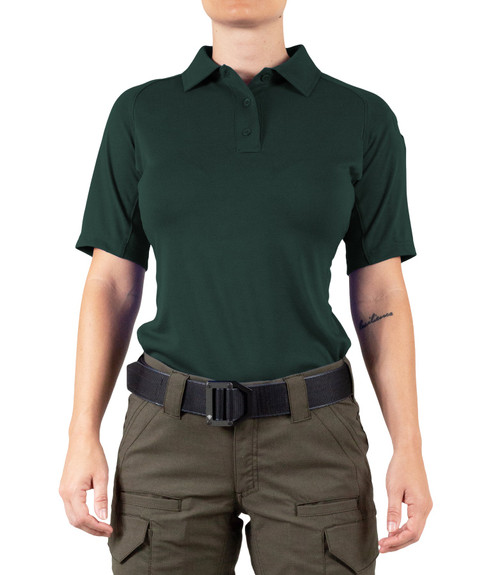 WOMEN'S PERFORMANCE SHORT SLEEVE POLO - Spruce Green