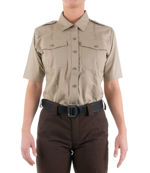 WOMEN'S PRO DUTY™ UNIFORM SHORT SLEEVE SHIRT - Silver Tan