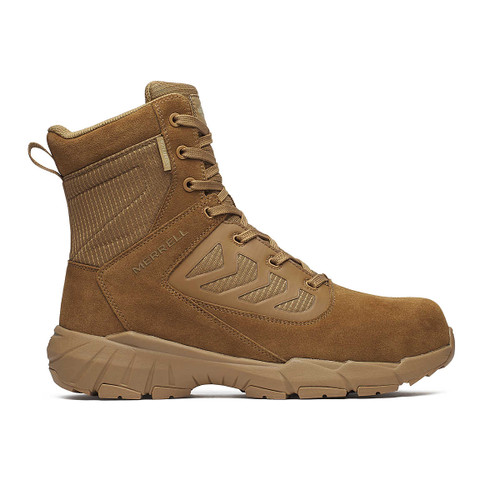 MERRELL FULLBENCH 8" TACTICAL ZIP WP CF BOOT - COYOTE