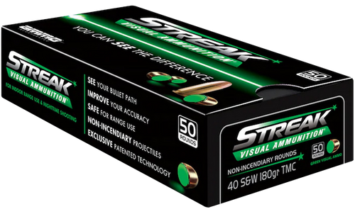 Ammo Incorporated Streak Visual (green), Ammoinc 40180tmcstrkgrn50  Strk 40s  180 Tmc 50/20-40180TMCSTRKGRN50