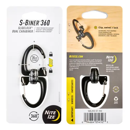 S-biner 360 Slidelock Dual Carabiner-SBLR3-01-R3