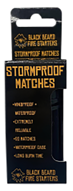 Black Beard Fire Starters Stormproof Matches, Blackbeard Mat      Matches-MAT