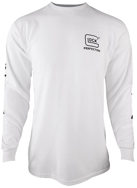 Glock Perfection, Glk Ap96094 Perfectionlong Sleeve Tee (white) L-AP96094
