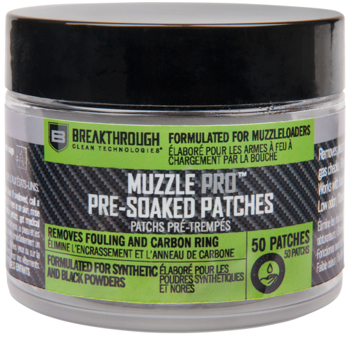 Breakthrough Clean Muzzle Pro, Brktrhu Bt-mz-scp    Muzzle Pro Rnd Presoaked Ptch-BTMZSCP