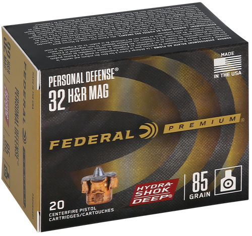 Federal Hydra-shok Deep, Fed P32hrhsd1    32h&r 85gr Hydra-shok Deep  20/10-P32HRHSD1