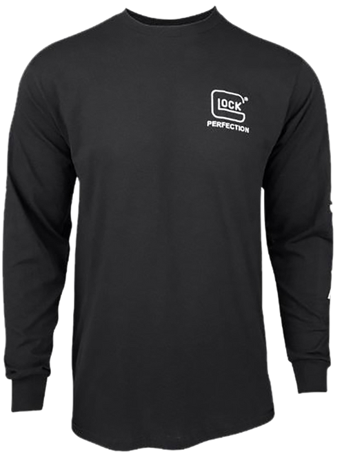 Glock Perfection, Glk Ap96100 Perfectionlong Sleeve Tee (black) L-AP96100