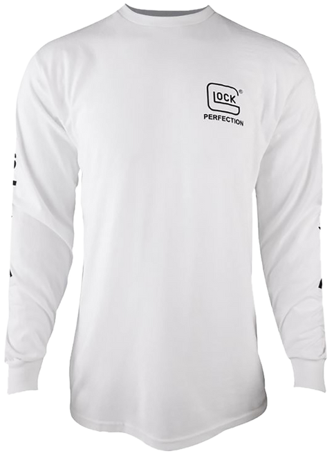 Glock Perfection, Glk Ap96093 Perfectionlong Sleeve Tee (white) M-AP96093