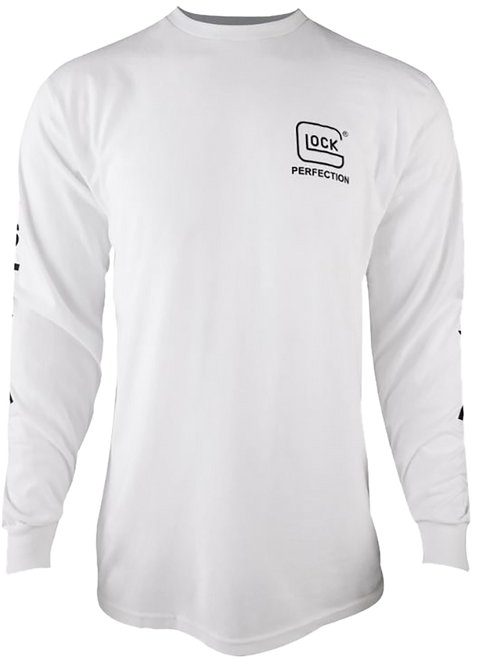 Glock Perfection, Glk Ap96097 Perfectionlong Sleeve Tee (white) 3xl-AP96097