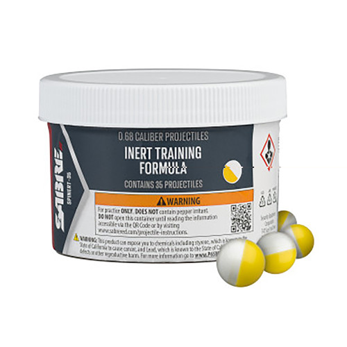 Inert Practice 0.68 Caliber Projectile - 35 Count Jar-SPINERT-35